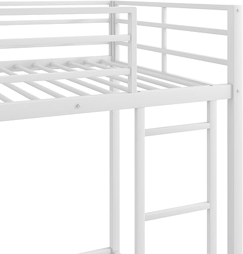 Miniatura 19 de Merax Litera de metal individual sobre individual, litera baja con escalera, color negro Negro -,plateado,Blanco,https://www.amazon.com/dp/undefined