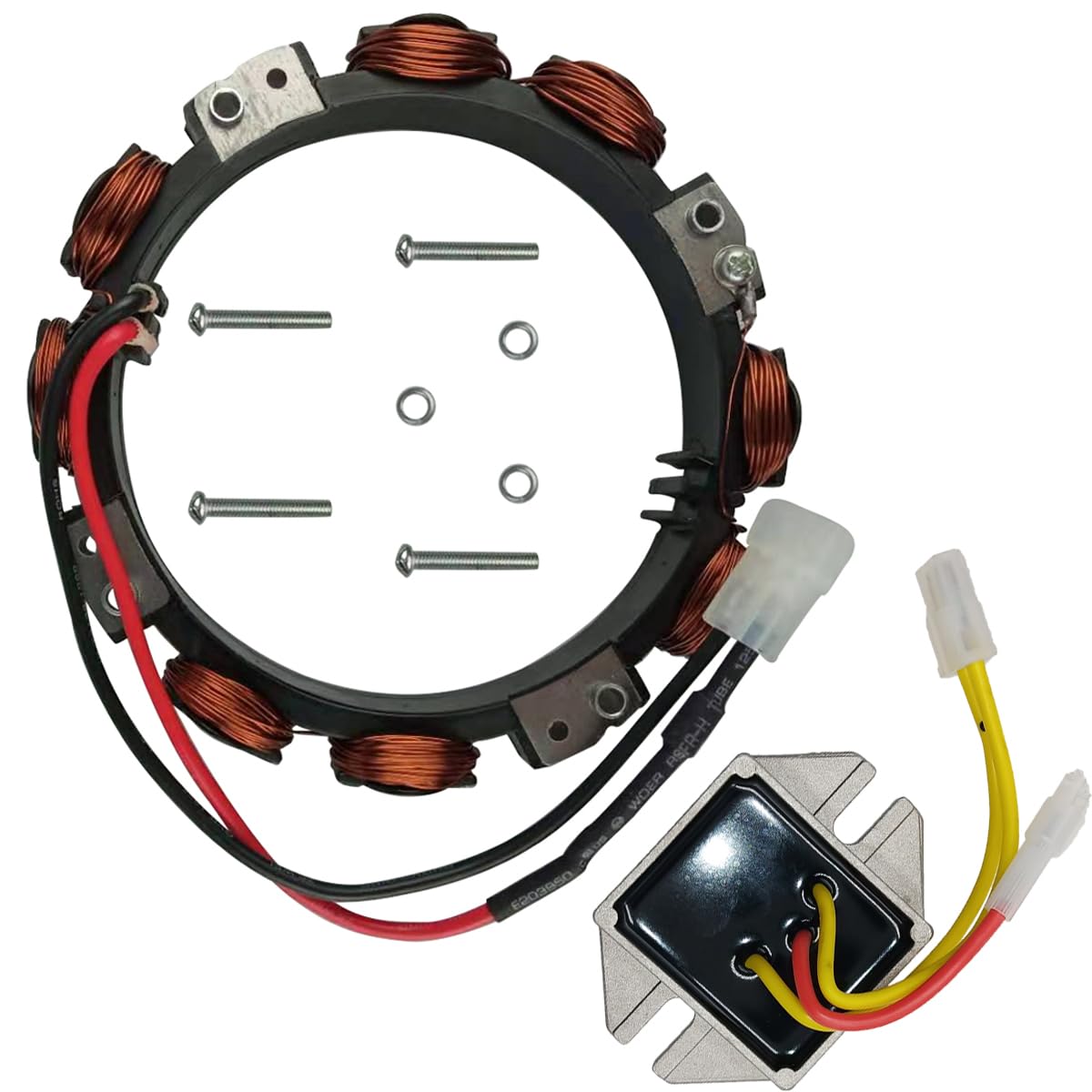 XingLi 592831 Stator Alternator Fit for 592831 696459 691063 393800 391735 393474 390185 390671 390693 391222 391520 with 845907 Regulator