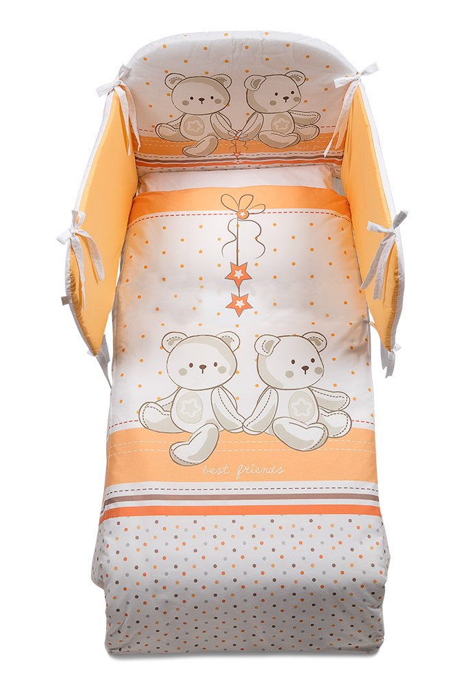 Italbaby 5 Piece Maxi Amici Bedding Set, Ivory/White, Multi-Color, One Size