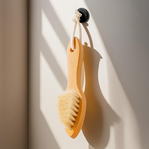 Miniatura 6 de Haowuliao Cepillo para manchas de lavandería con cerdas naturales de jabalí, cepillo quitamanchas para ropa (cepillo de lavandería 1)