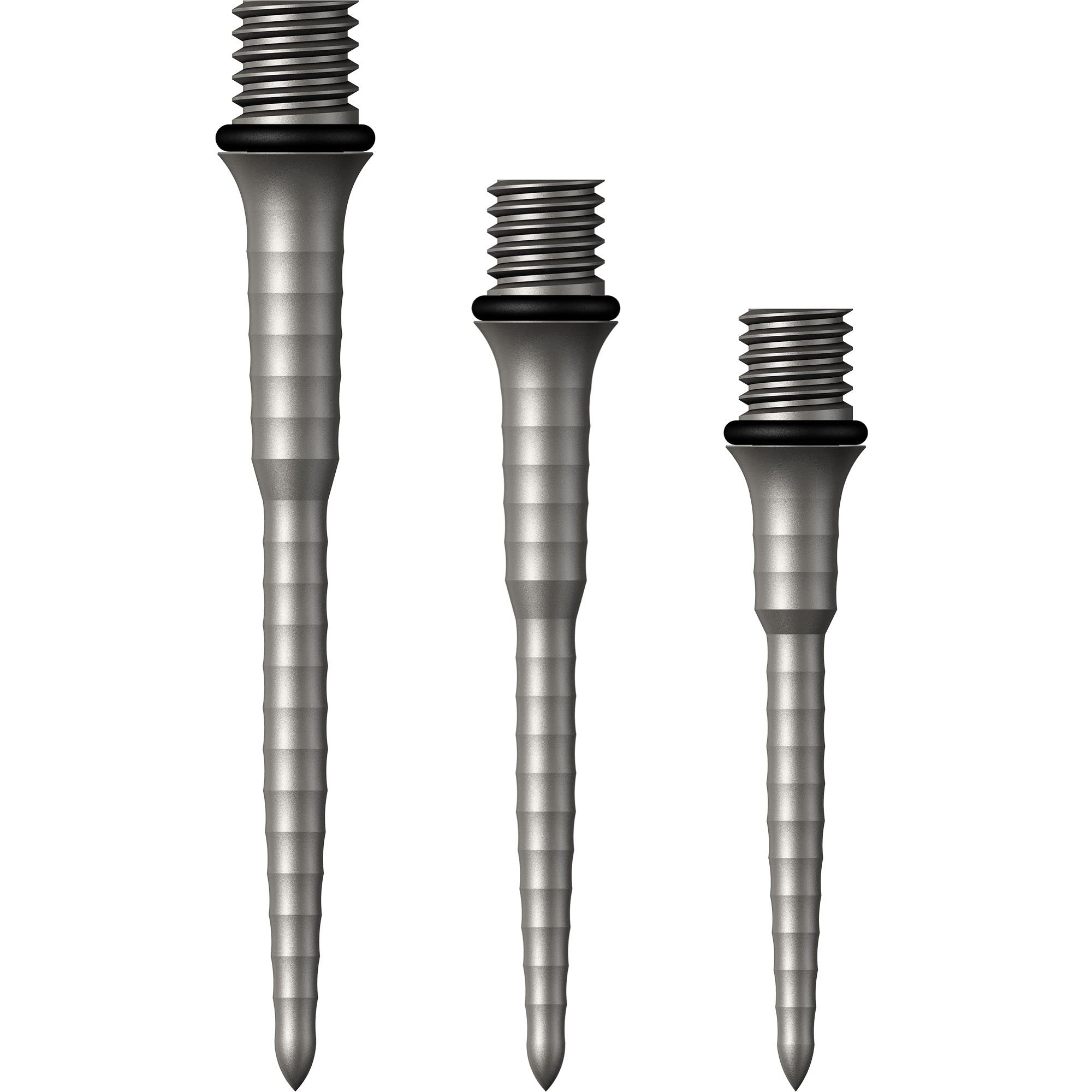 Mission Darts Pointes Titan Ripple | Point de conversion en titane | 30 mm | Argent (X2657)