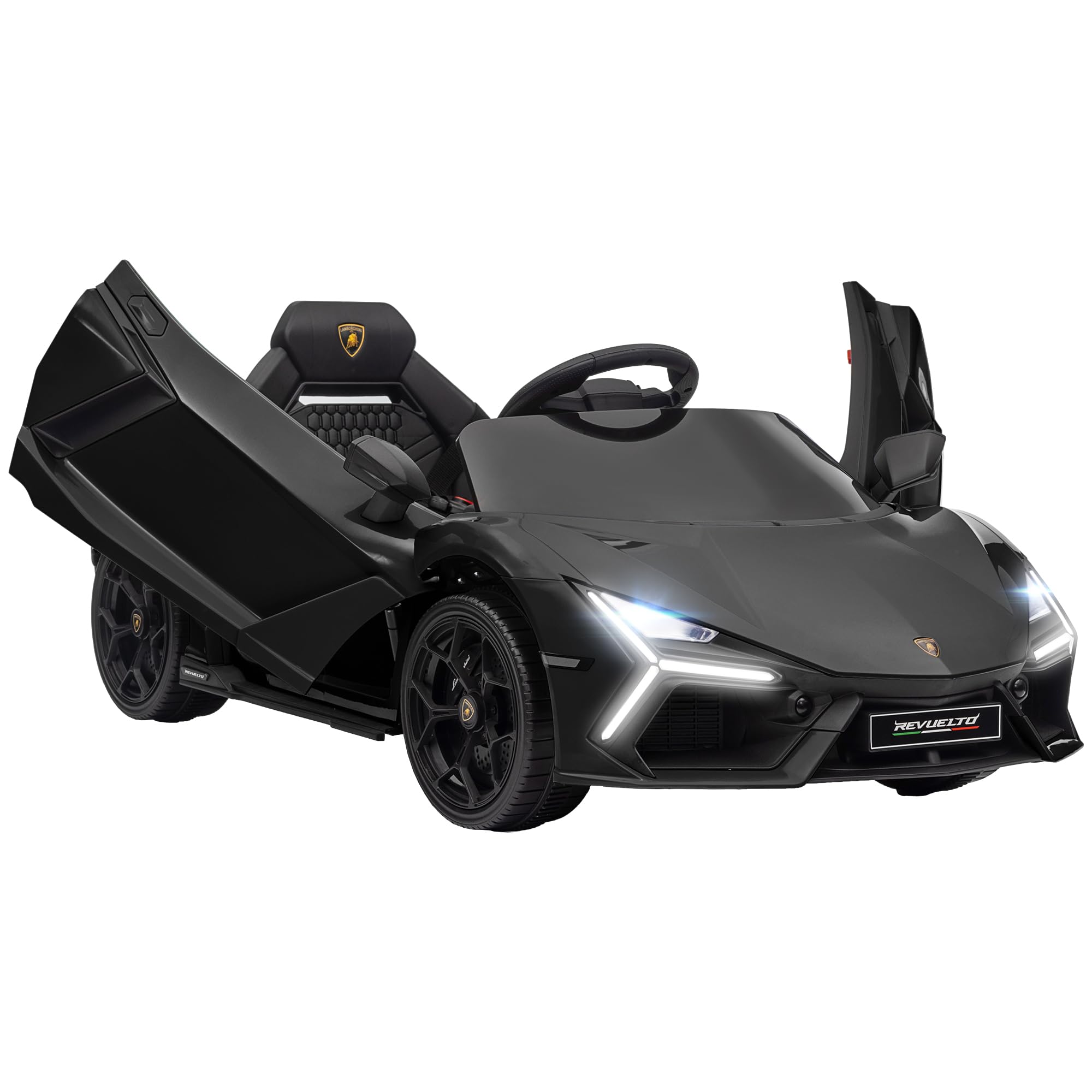 AIYAPLAY Lamborghini Revuelto Ride On Car - Black - 12V