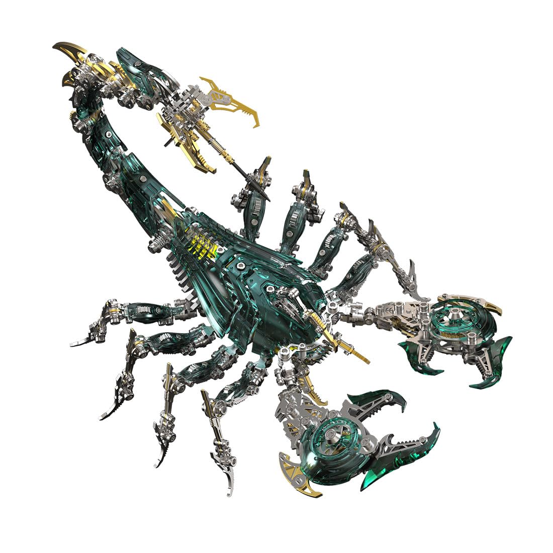 3D Metal Mechanical War Scorpion Kit - Bionic Full-Metal Animal Model Kits, Highly Articulated for Dynamic Poses | 1073-Piece to Build for Adults & Teens Home Office Decor & Collector's