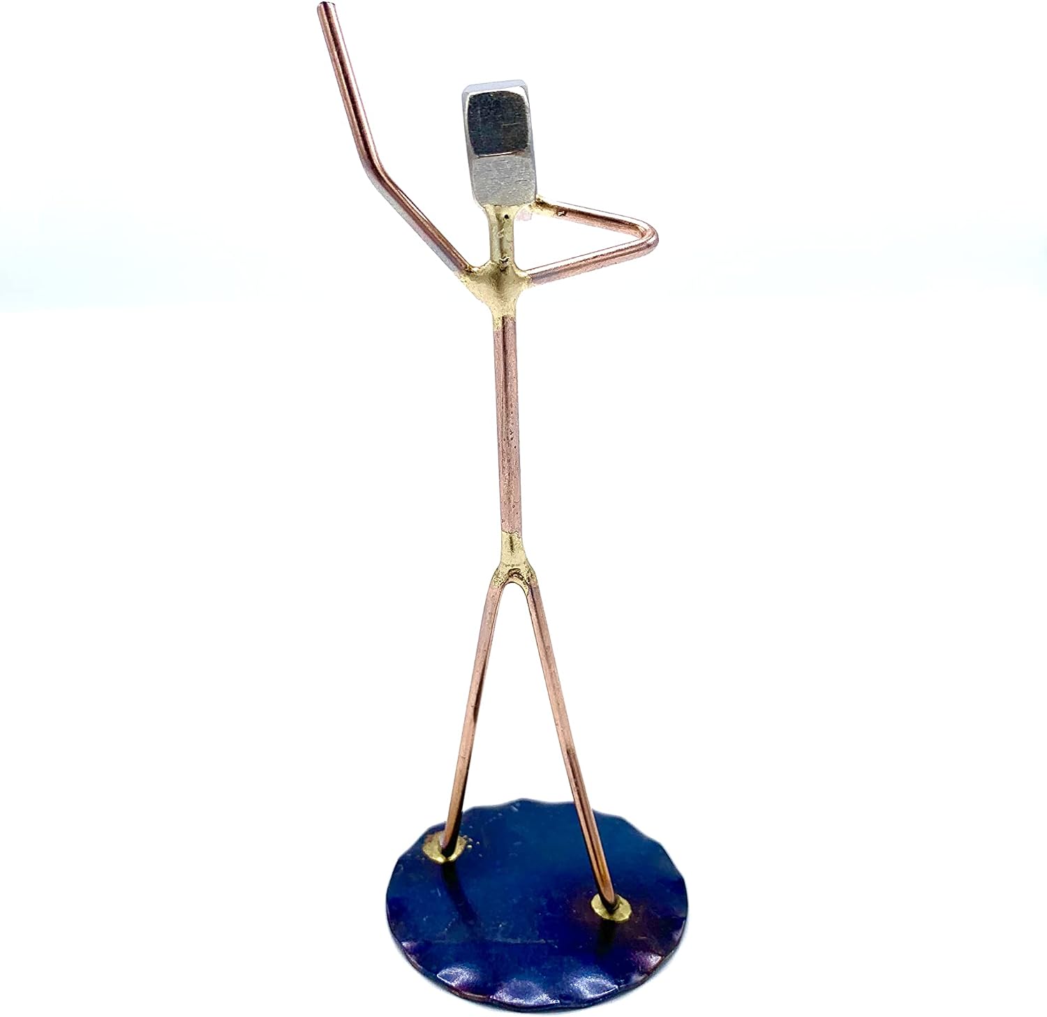 Singer Man Collectible Handmade Metal Art Figurine, Desk Accessories, Trophy, Boss Gift, Office Décor, Musician image 3
