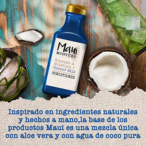 Maui Moisture Nourish & Moisture + Coconut Milk Conditioner (1 x 385 ml), acondicionador que nutre e hidrata en profundidad, enriquecido con leche de coco, acondicionador hidratante para pelo seco - imagen 2