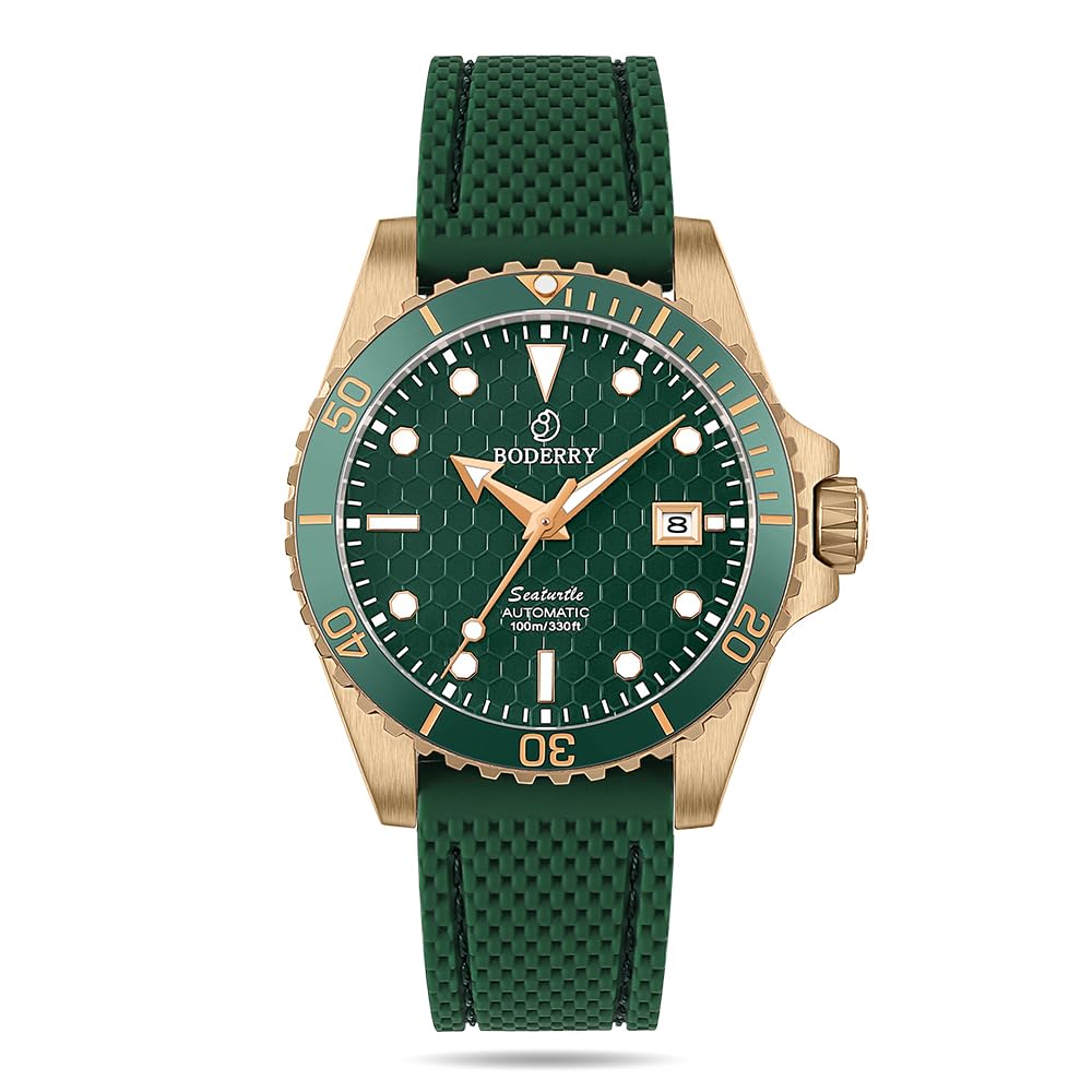 BODERRY Skeleton Mens Watches Titanium Automatic Mechanical Watch for Men 72H Power-Reserve 5ATM Waterproof Luminous Sapphire Crystal Wrist Watch and Leather Strap Mens Steampunk Gift