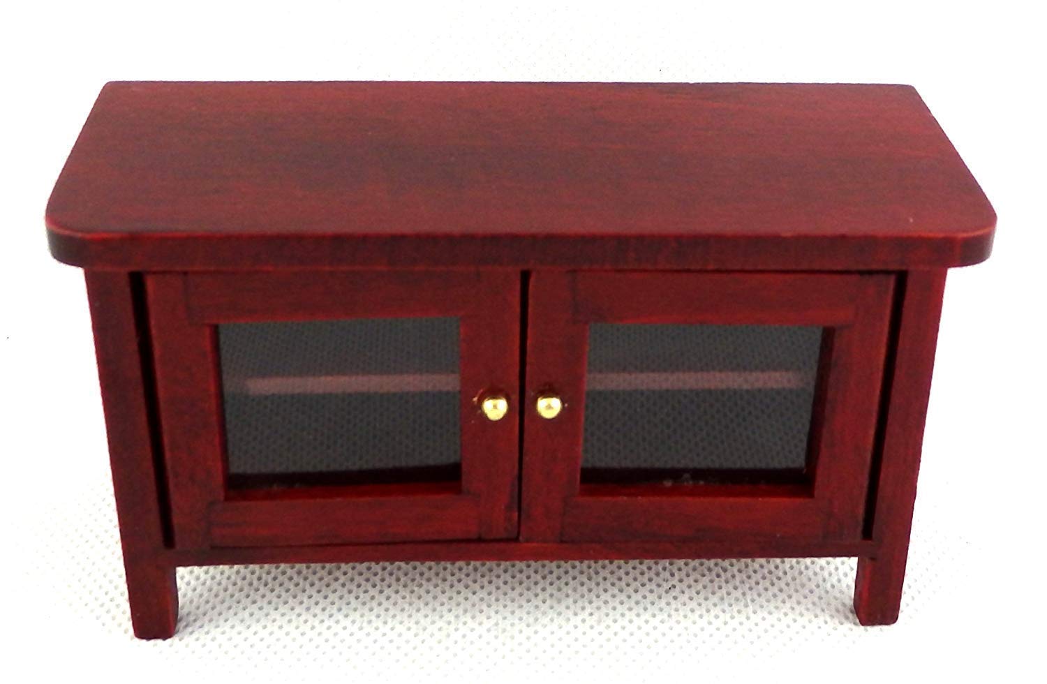 Dolls House Modern White Cabinet TV Stand Miniature Living Room Furniture 1:12