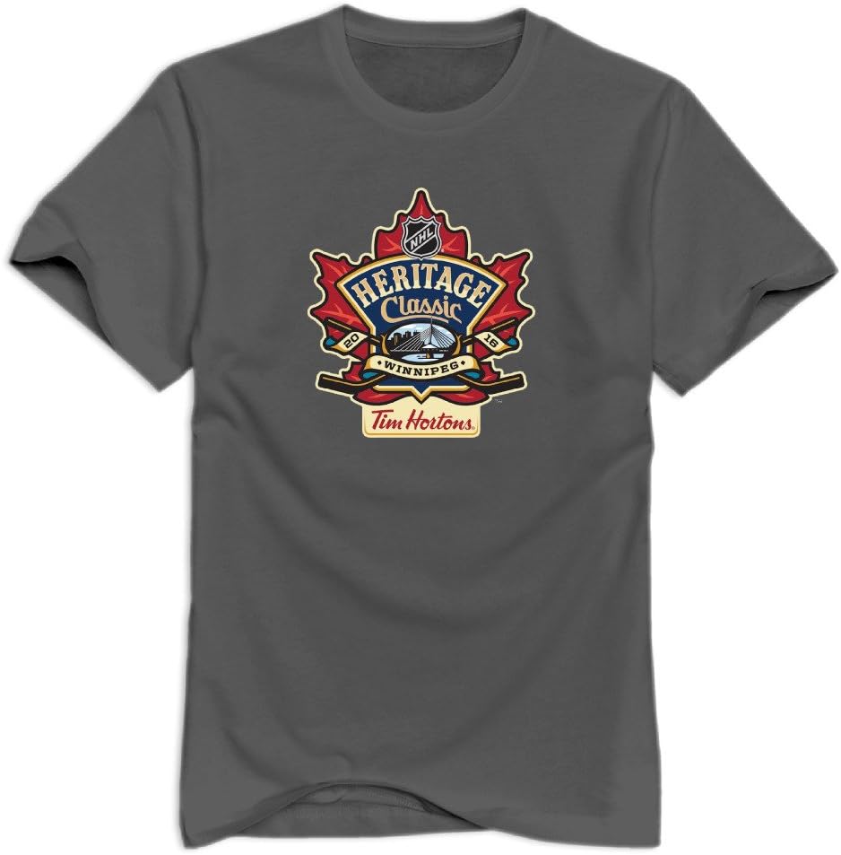 EmmieLarry Men's 2016 Tim Hortons Heritage Classic Logo Cotton T-Shirt