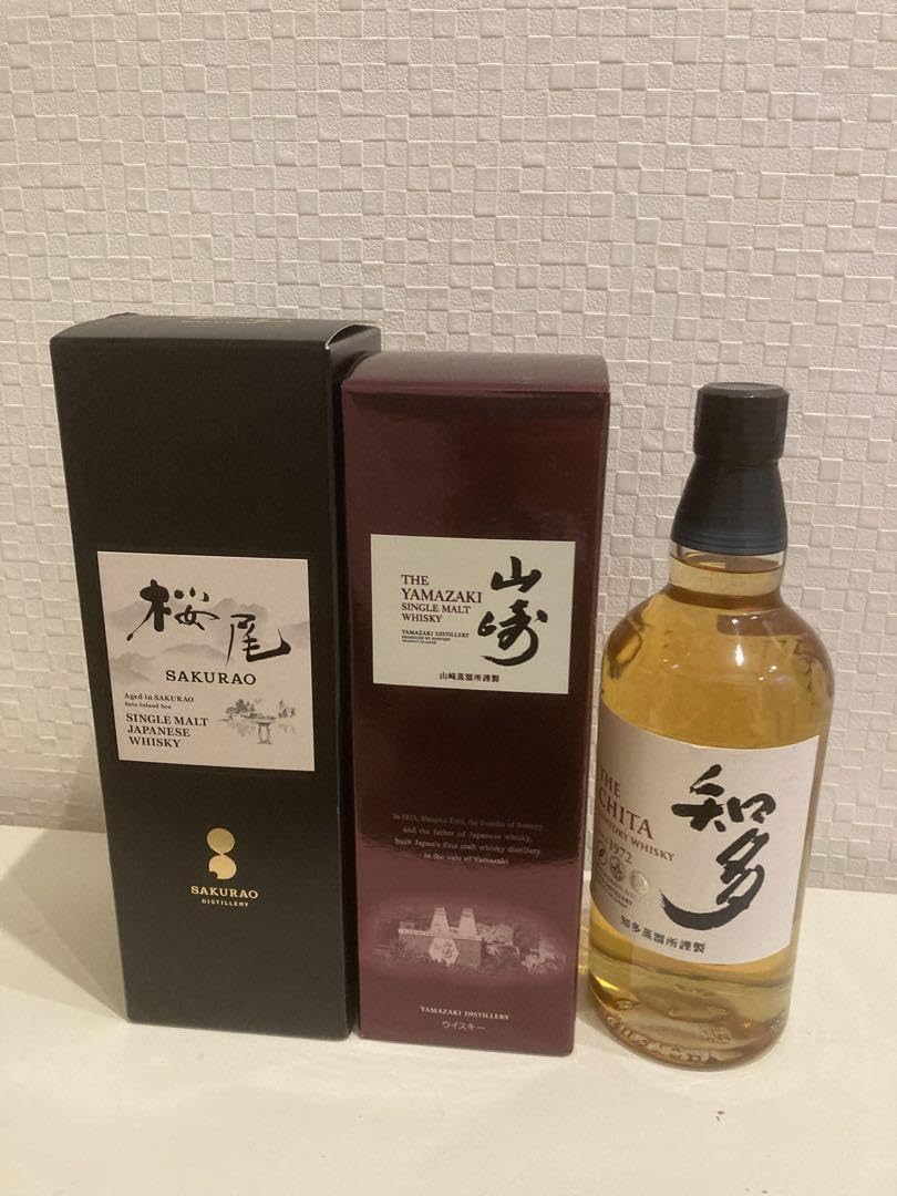 山崎桜尾知多の3本ジャパニーズウィスキー飲み比べ箱付き
