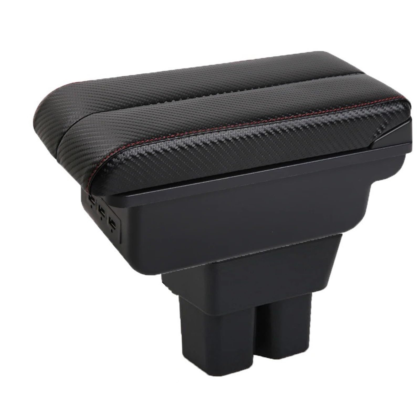 Hguvsjd C-3Usb-Red Line Armrest Box For Suzuki For Jimny Jb74 Central Armrest Storage Box Elbow Support For Drivers And Passengers Car Armrests(C-3Usb-Red Line)