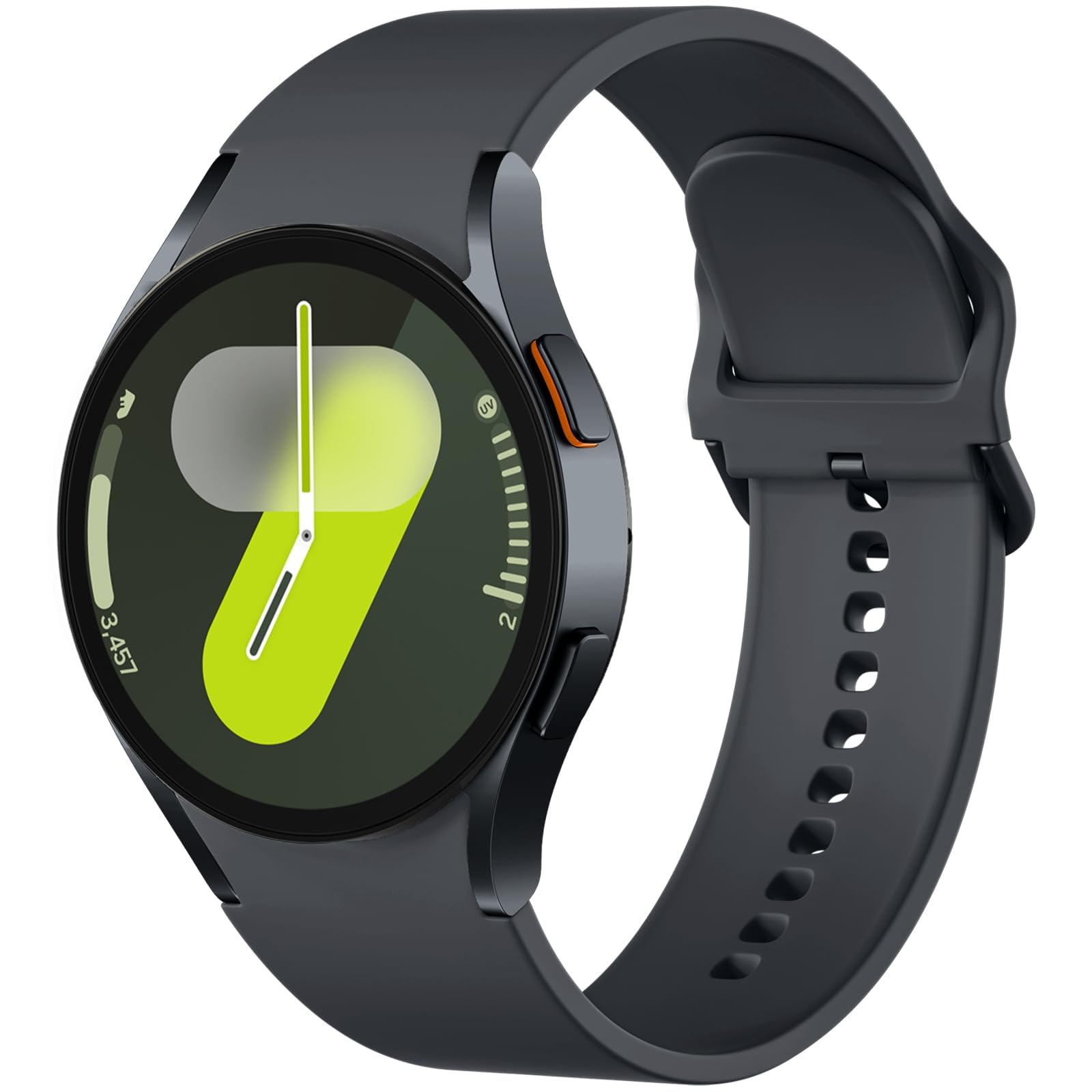 Maledan No Gap Band for Samsung Galaxy Watch 7 6 5 4 FE 40mm 44mm Women Men | Soft Silicone Strap for Galaxy Watch 7 Band/6 Classic/5 Pro/4 Classic/FE, Waterproof Strap for Samsung Galaxy Watch, Graphite