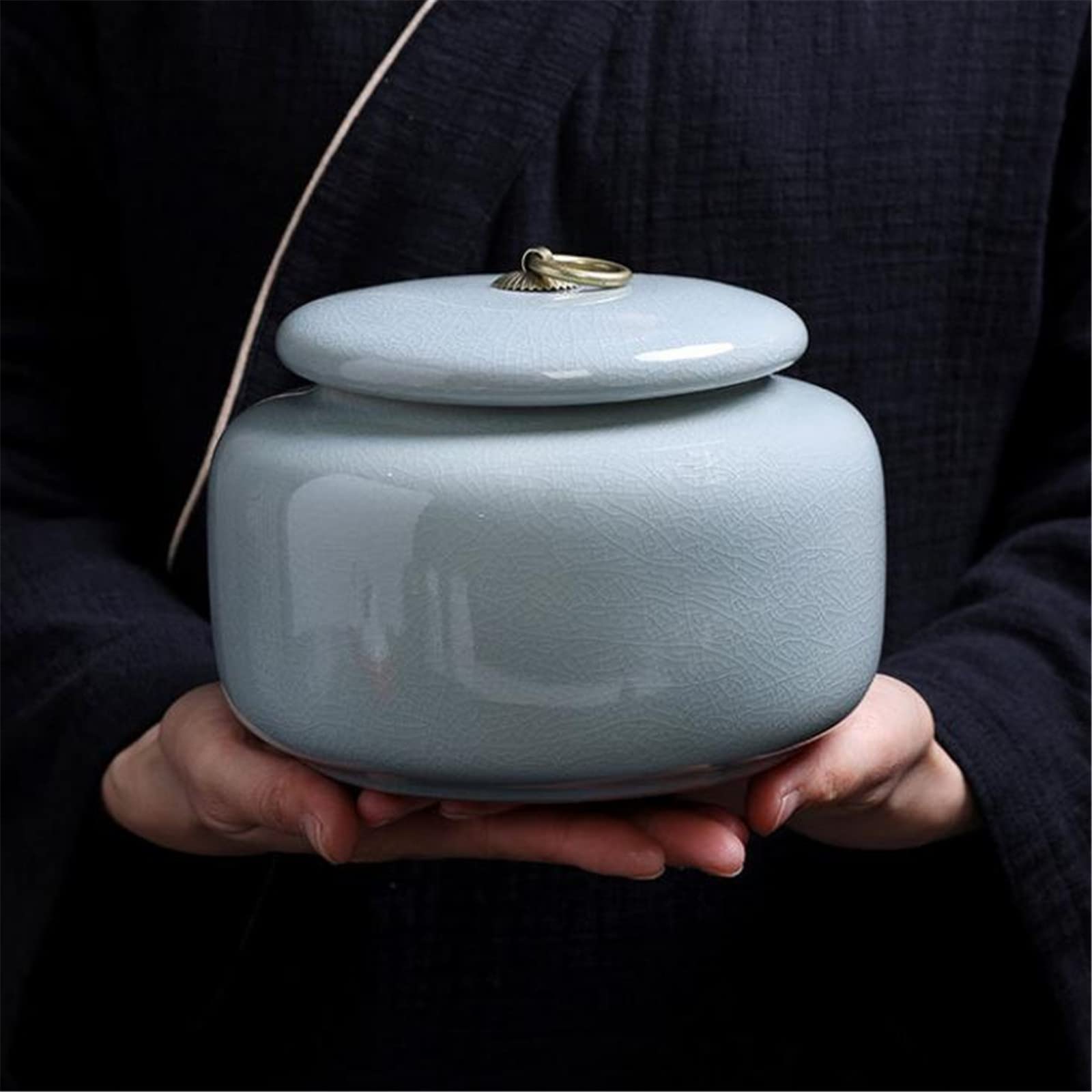 Puszka na herbatę Duży ceramiczny szczelnie zamknięty słoik do przechowywania herbaty Pu-erh Zielona herbata Czarna herbata Domowa herbata Caddy Tea
