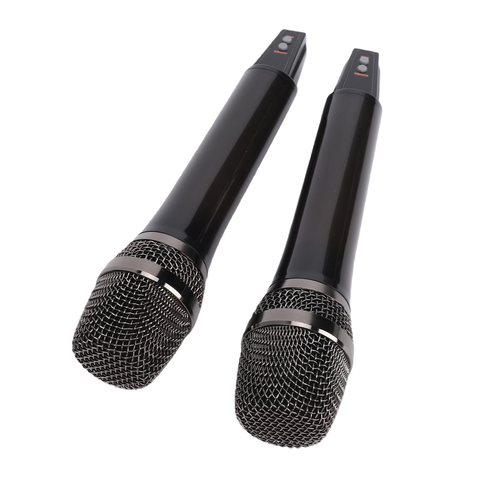 Fafeicy Handheld-Karaoke-Mikrofon, Kabelloses Mikrofon mit RGB-Lichtern für Gesang, Live-Streaming, Bühnenauftritt mit 6,5-mm-Audioschnittstelle, UHF-Übertragung (1-zu-2)