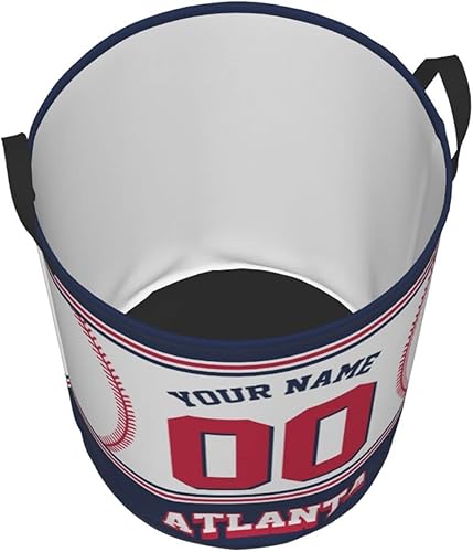 Miniatura 9 de Cesta de lavandería personalizada de Nueva York, cesta de lavandería personalizada con nombre y número, cesta de almacenamiento plegable para