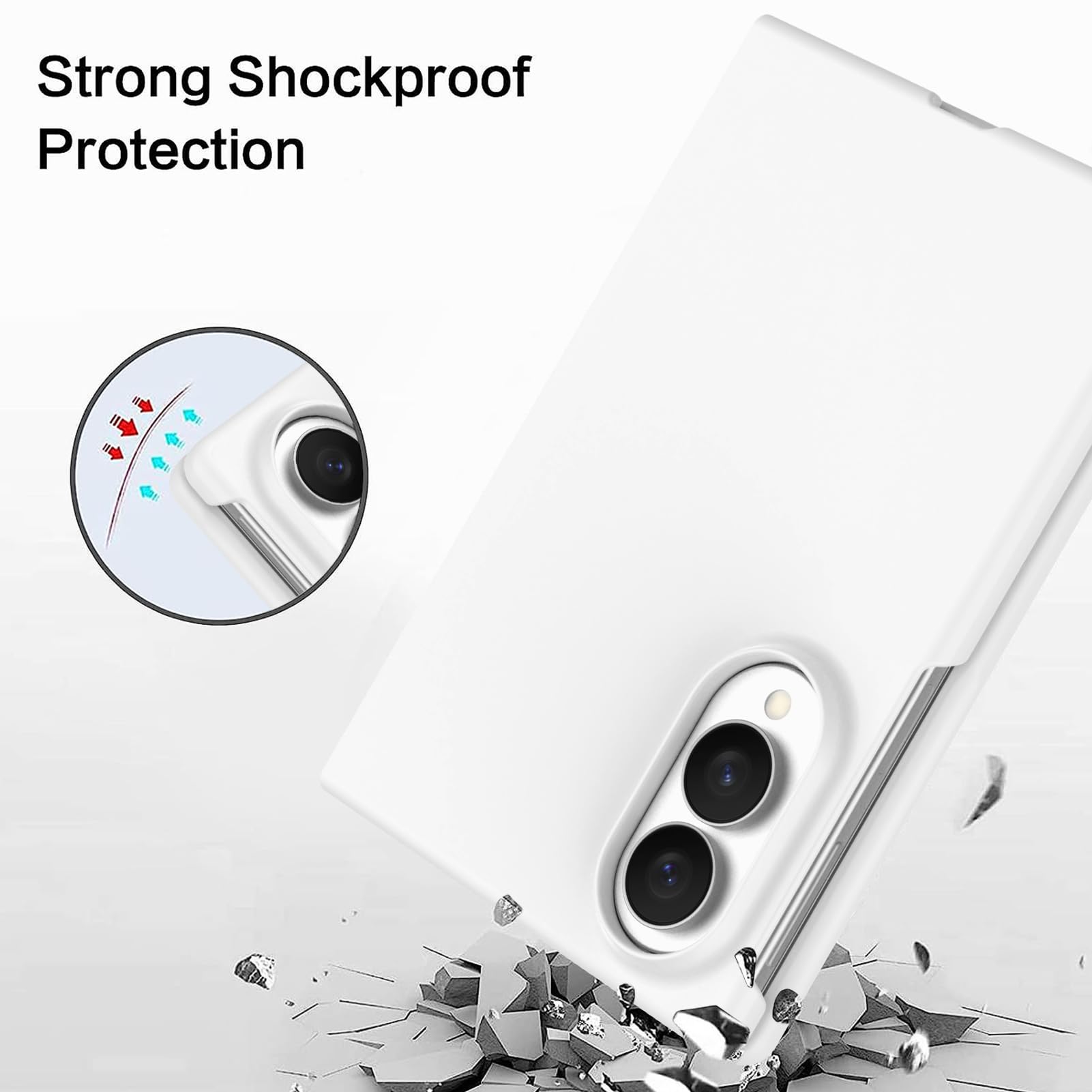 tharlet Funda compatible con Samsung Galaxy Z Fold 8 2026, color blanco