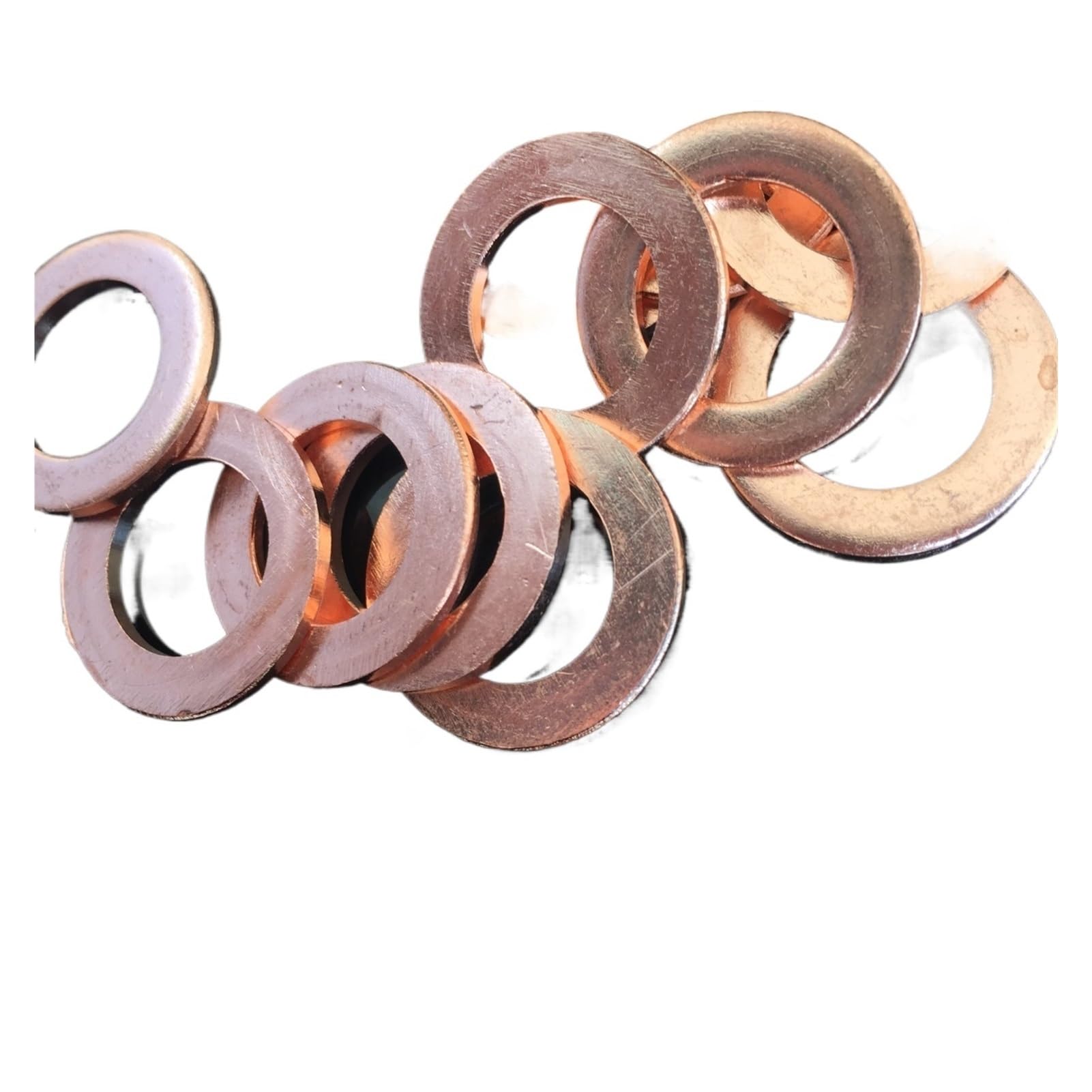 Flache Unterlegscheiben, 5 Stück, 2 mm Dicke, M24, 25, 26, 27, 28, 29, 30, 32, 33, 34, 35–84 mm, Kupfer-Unterlegscheibe, solide Dichtung, Öldichtung für Boot (40 x 60 x 2 mm)