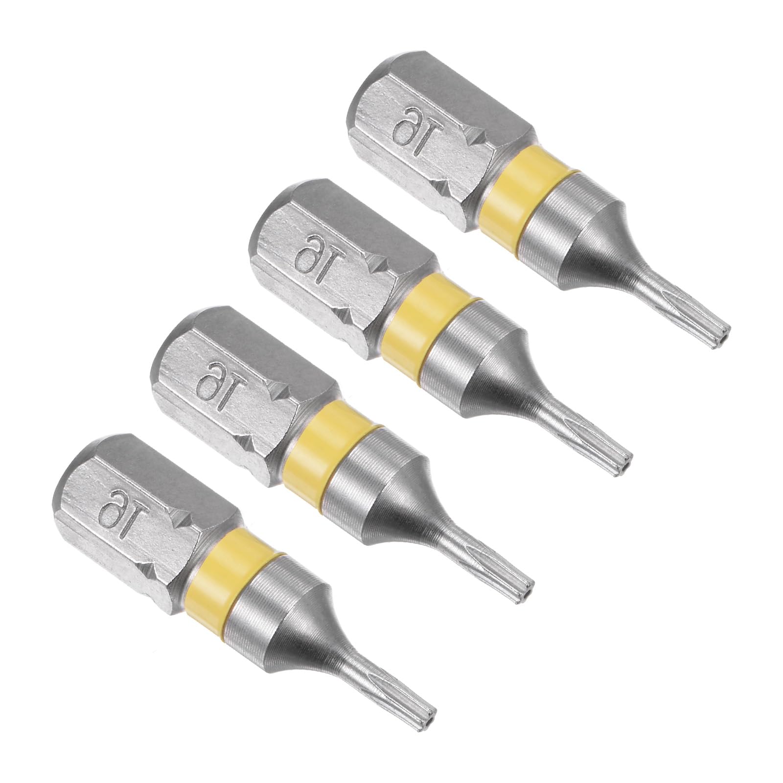 Punta Cacciavite Torx Magnetiche T6 Lunghezza 25mm 1/4" Attacco Esagonale Acciaio S2 Stella 6 Punti Trapano Avvitatore Antimanomissione - (Applicazioni: per Riparazioni Auto) 4pz