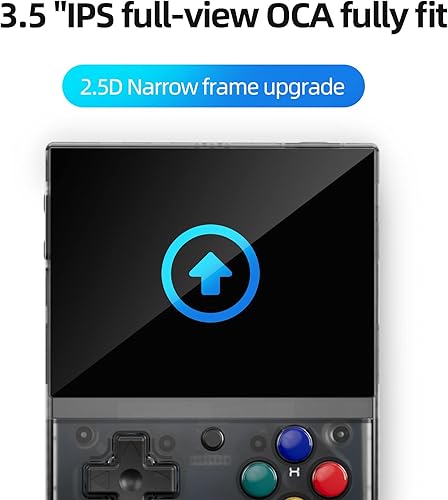 Miniatura 4 de Miyoo Mini Plus Consola de juegos de mano 3.5 pulgadas Sistema clásico Retro Videojuegos consolas portátil recargable de mano 64G con estuche negro