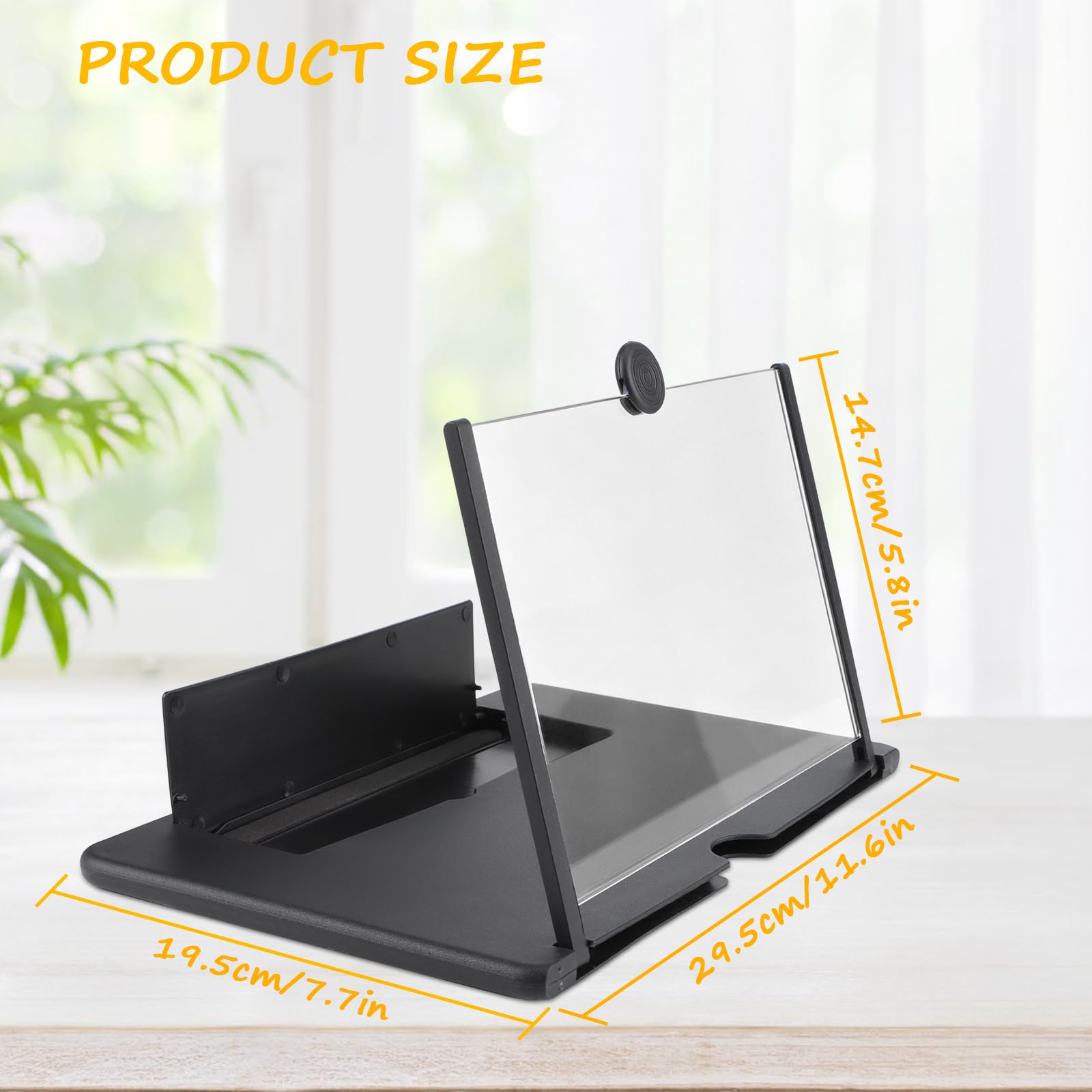 Amplificatore schermo cellulare, Lente Ingrandimento Smartphone 12" HD Schermo Ingranditore pieghevole Lente d'ingrandimento per tutti gli smartphone per la visione di video