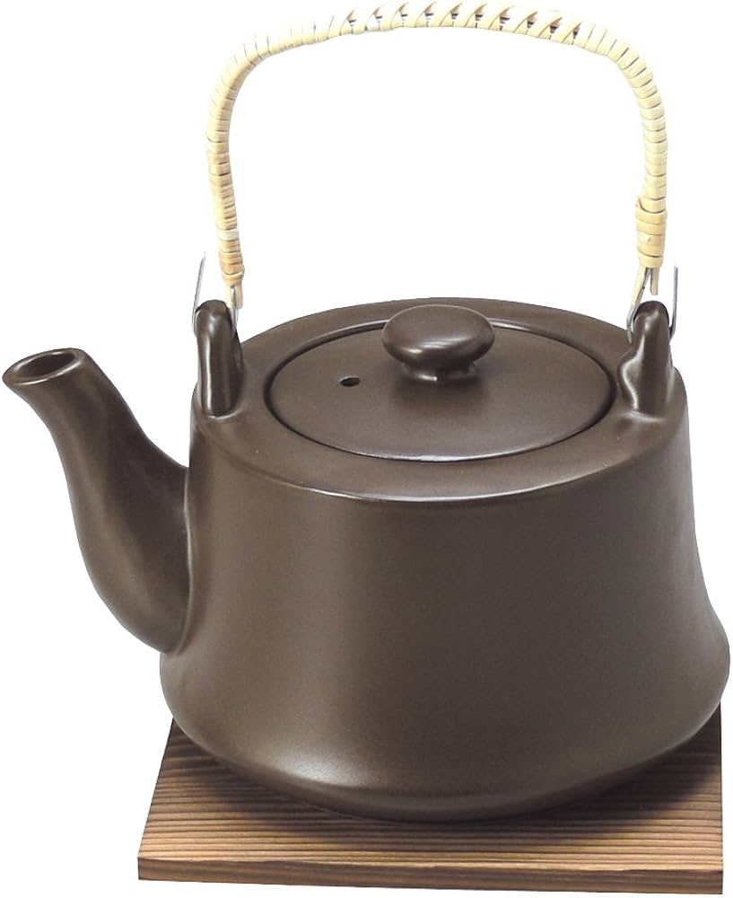 水注　水さし　土瓶　急須 Amazon｜スズ木 萬古焼 ヘルシー耐熱 土瓶 8号 (敷板付) 茶 0541