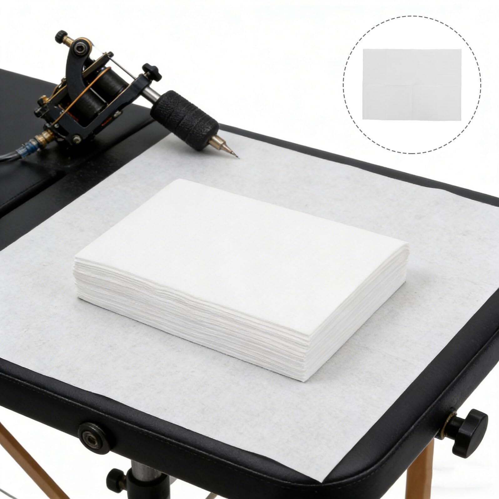 Tappetini Monouso per Unghie 125 Pezzi, Sottomano Assorbente per Manicure e Tatuaggi, Tovagliette Usa e Getta Delicate per Saloni di Bellezza e Centri Tatuaggi