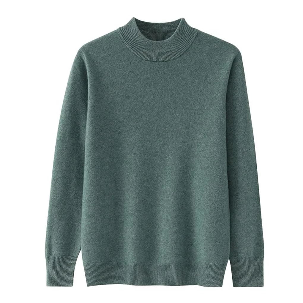 Męski sweter z długim rękawem półwysoki kołnierz sweter slim fit casual top