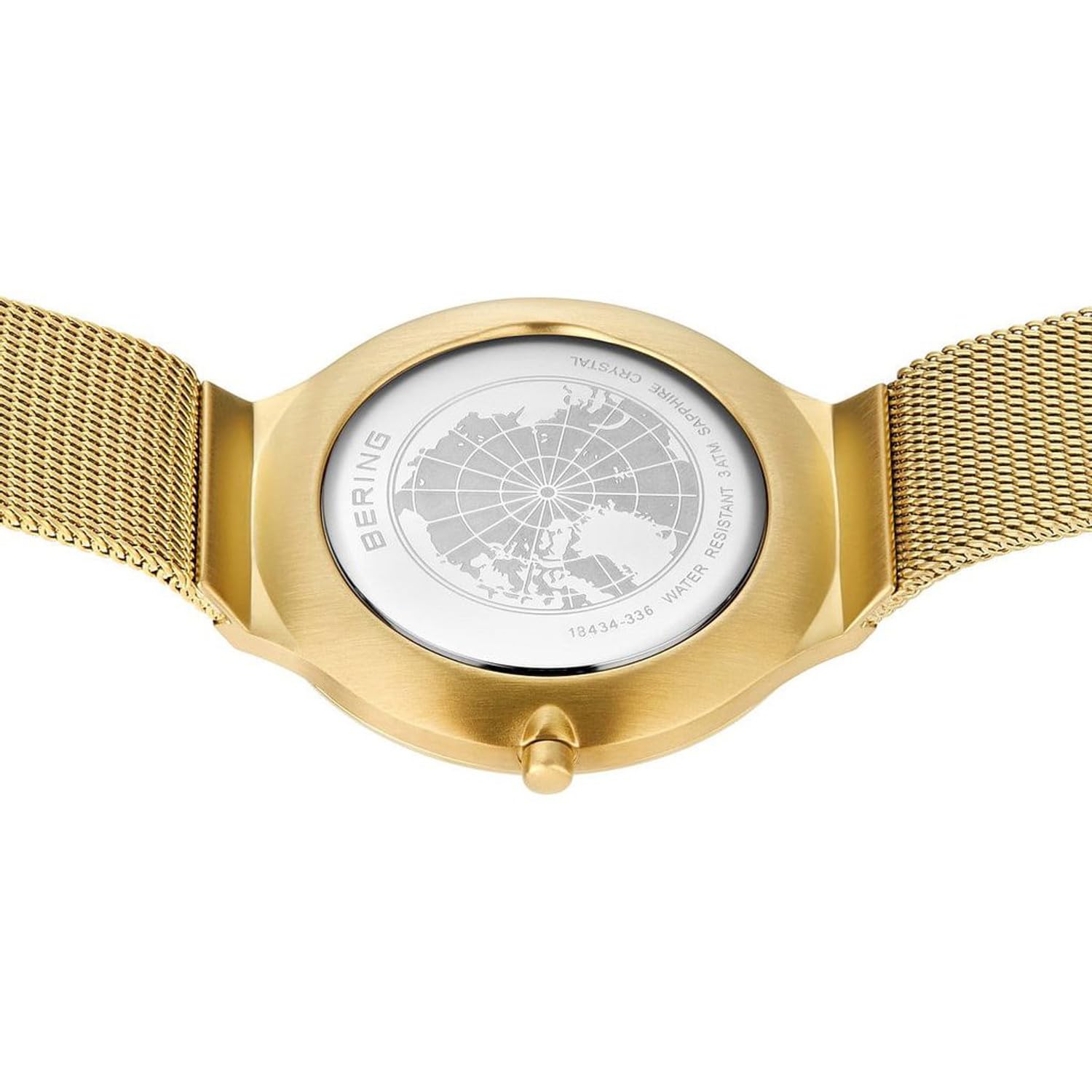 BERING Damen Uhr Quarz Movement - Ultra Slim Collection mit Edelstahl und Saphirglas 18434-336 - 3 ATM