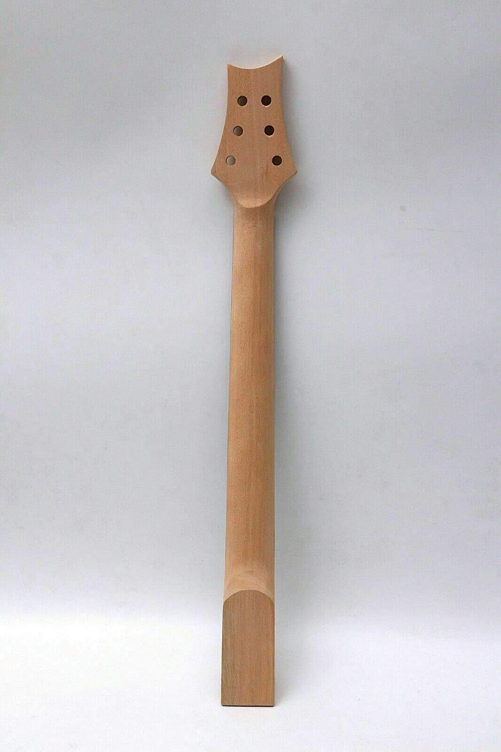 Yinfente 1 set di kit per chitarra elettrica naturale, manico e corpo in mogano, 22 tasti, scala da 61 cm, intarsio per uccelli, pickup S-S, ponte fisso