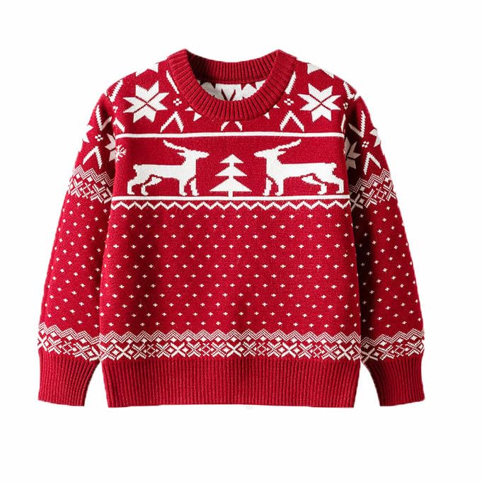 Pull Noël fille et garçon vêtement chaud hiver confortable 18 mois-6 ans