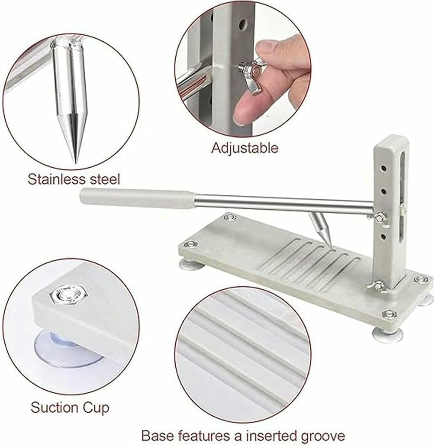Stainless Steel Oyster Shucker, Manual Oyster Sheller Shucking Machine, Oyster Shucker Clam Opener Tool Set, Adjustable Shell Shucker Tool for Restaurant Hotel Supermarket Seafood Shop
