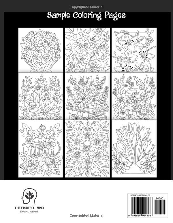 Miniatura 2 de Relaxing Flowers Coloring Book for Adults 40 Exquisite Floral and Botanical Prints for Nature Lovers