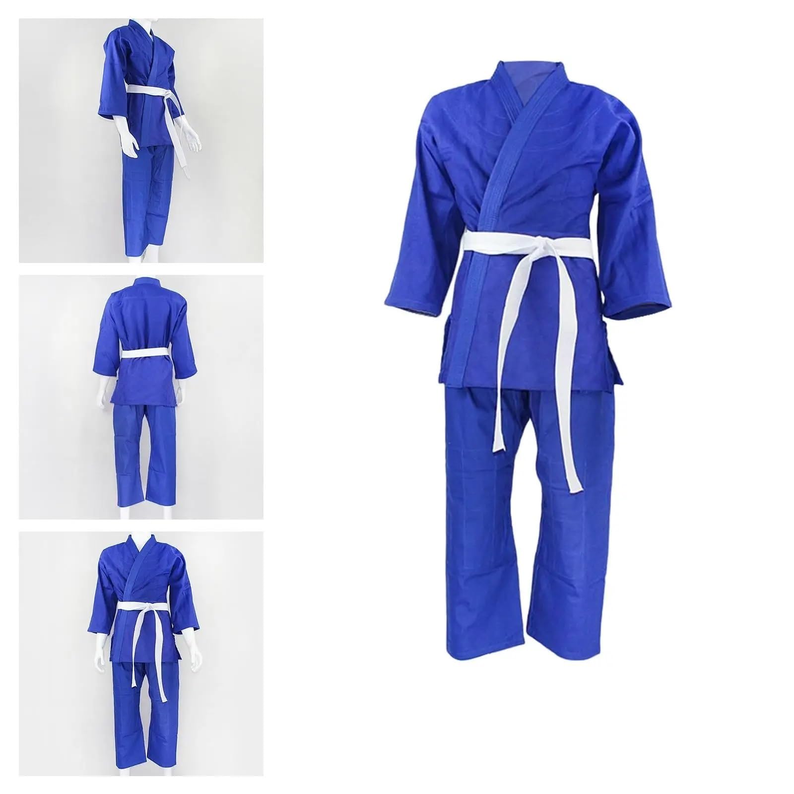 Judogi Judo Gi Costumi Uniformi Tuta da Karate a Maniche Lunghe for Professionisti Tute da Judo for Principianti Blu für Training und Wettkämpfe