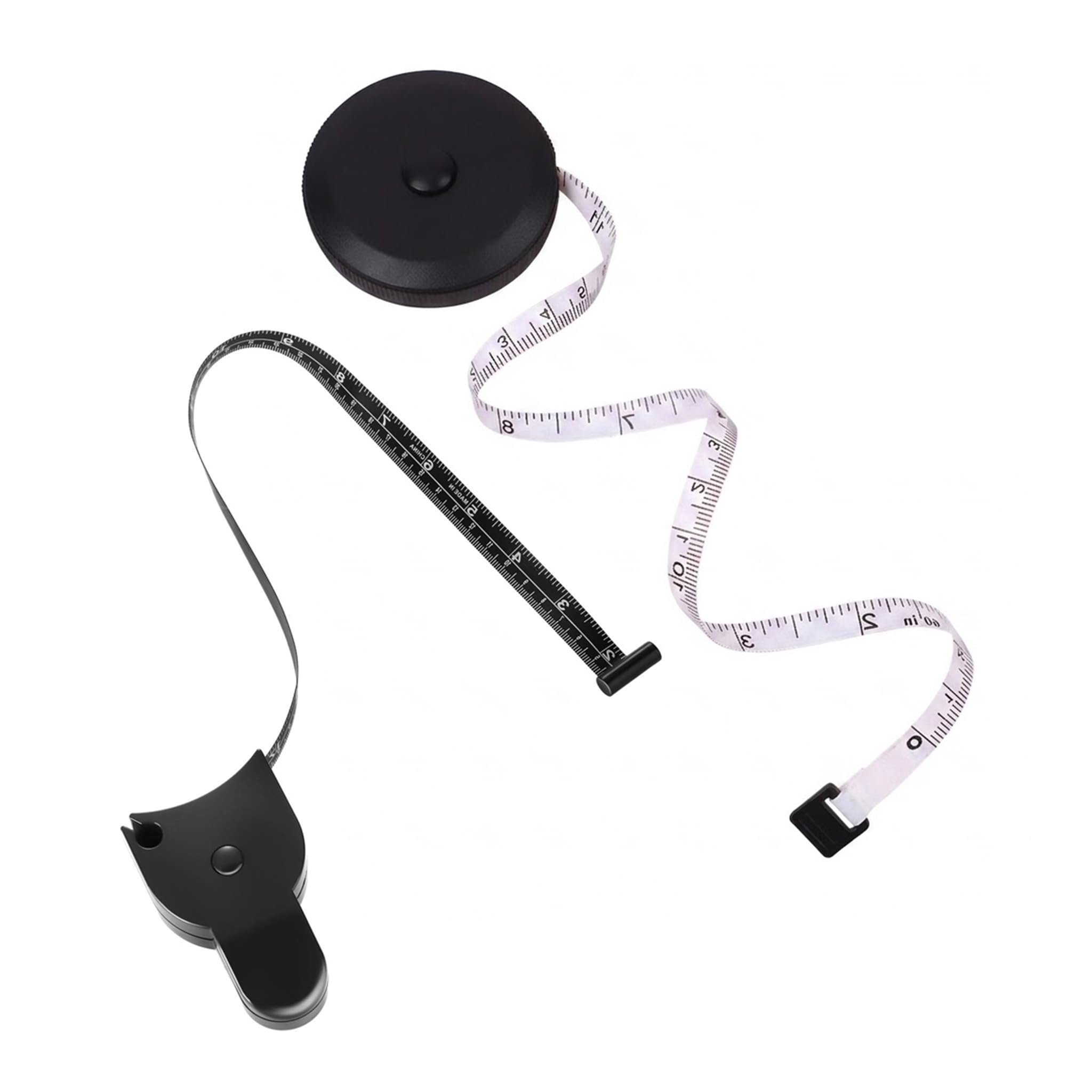 Pares 2 cintas métricas corporales suaves,set dual retráctil para costura y fitness. Cinta medir cuerpo de 150 cm con botón de bloqueo para cintura, caderas y sastre profesional