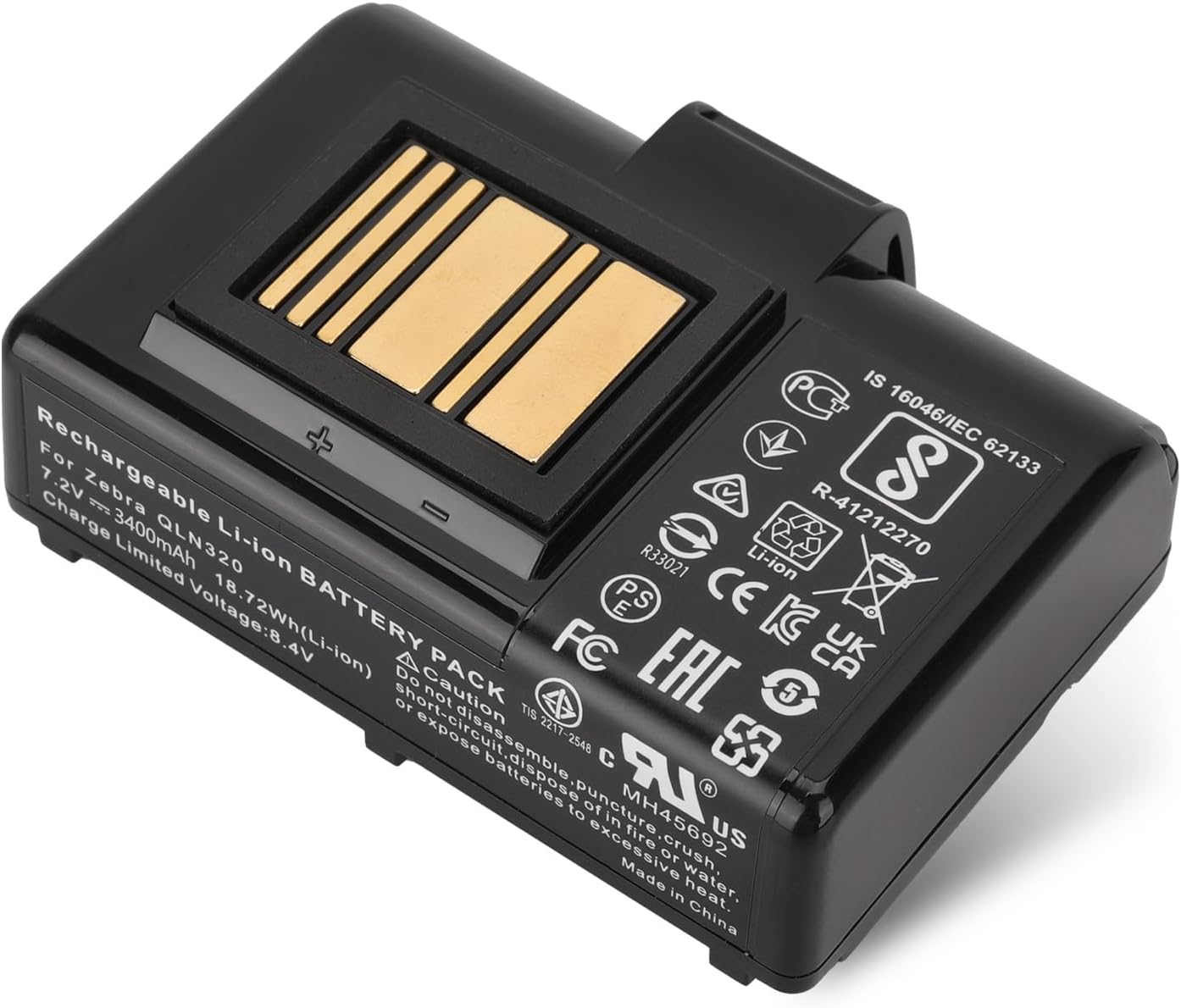 3400mAh ZQ520 ZQ620 Battery Replacement: for Zebra Mobile Printer QLN320 QLN220 QLN220HC QLN320HC ZQ500 ZQ510 ZQ520 ZQ521 ZR628 ZR638 ZQ610 ZR658 ZR668 ZQ620 Battery Lithium Ion