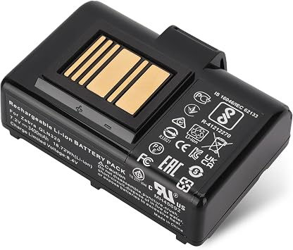 3400mAh ZQ520 ZQ620 Battery Replacement for Zebra Mobile Printer QLN320 QLN220 QLN220HC QLN320HC ZQ500 ZQ510 ZQ520 ZQ521 ZR628 ZR638 ZQ610 ZR658 ZR668 ZQ620 Battery Lithium Ion