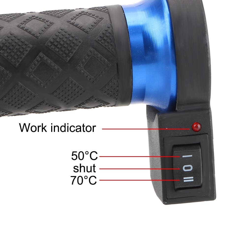 Baceyong Motorrad-Lenkergriffe 22 mm (7/8"), elektrisch beheizte Lenkergriffe, universelle Motorrad-Lenkergriffe für Motorräder, ATV