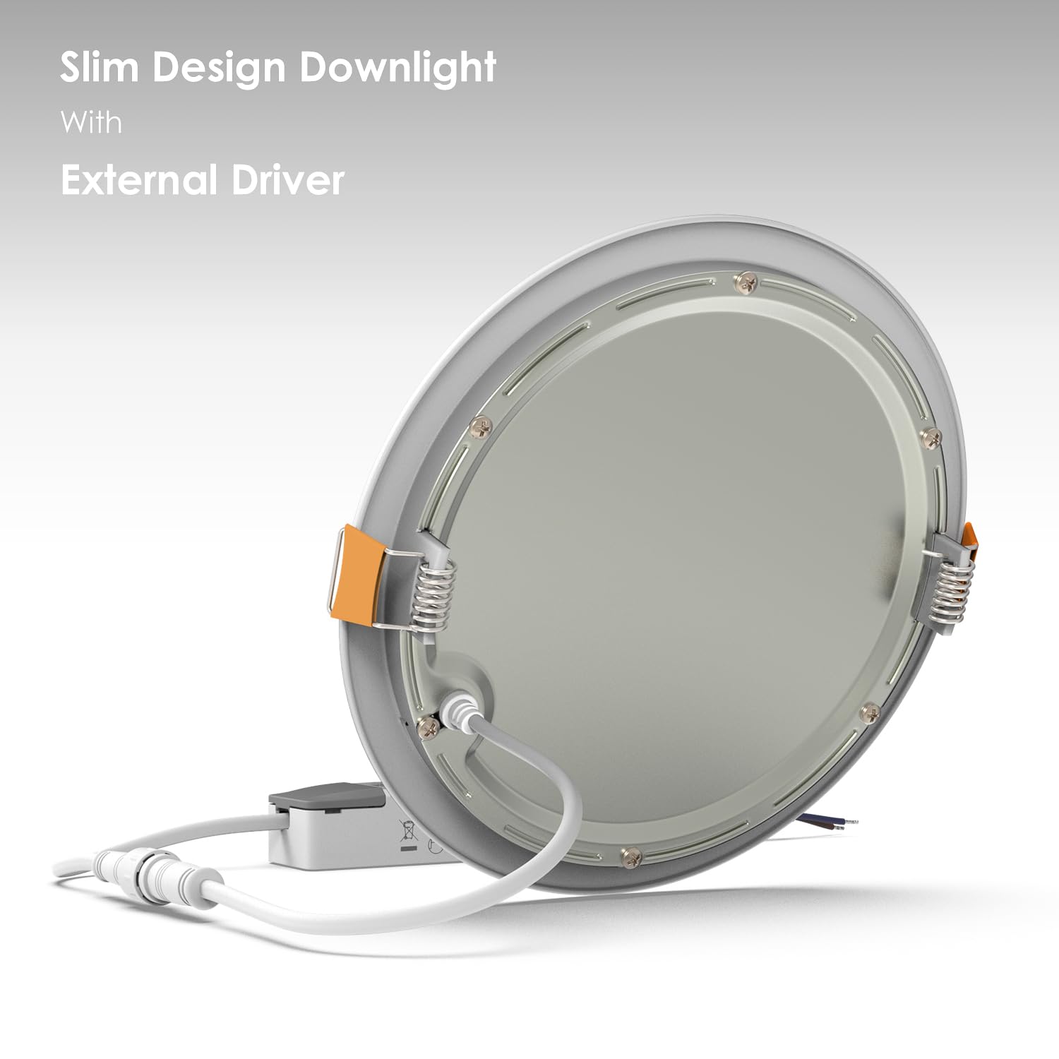TRAXON LUXPOINT® Downlight LED Empotrable Slim 20W 3CCT 3000K/4000K/6500K con Driver Externo, Panel LED Redondo Ø224mm Corte 205-210mm, Foco LED Techo Interior 120° 220-240V (Blanco, 20W CCT)