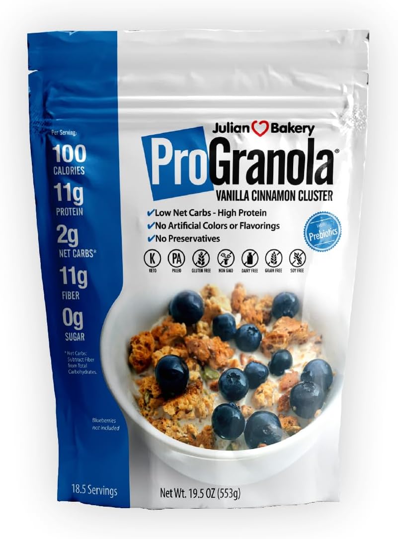 ProGranola® Cereal | Vanilla Cinnamon | 12g Protein | Paleo | 2 Net Carbs | Gluten-Free | Grain-Free | 15 Servings