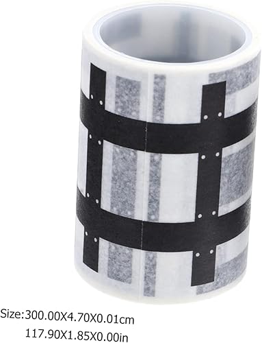 Miniatura 5 de Toyvian Cinta de papel de carretera Papel de contacto 2 rollos Cinta de pista Tren Tren Juguetes Teléfono Poste Cinta de alfombra de papel Cinta de