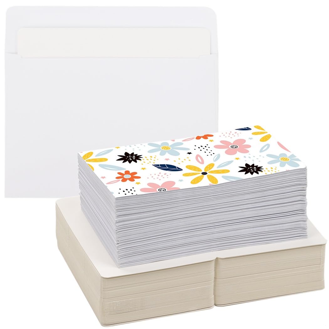 100-teiliges Aquarellkarten- und Umschlag-Set, Blanko-Karten für selbstgemachte Weihnachts- und Hochzeitseinladungen, Babypartys und mehr