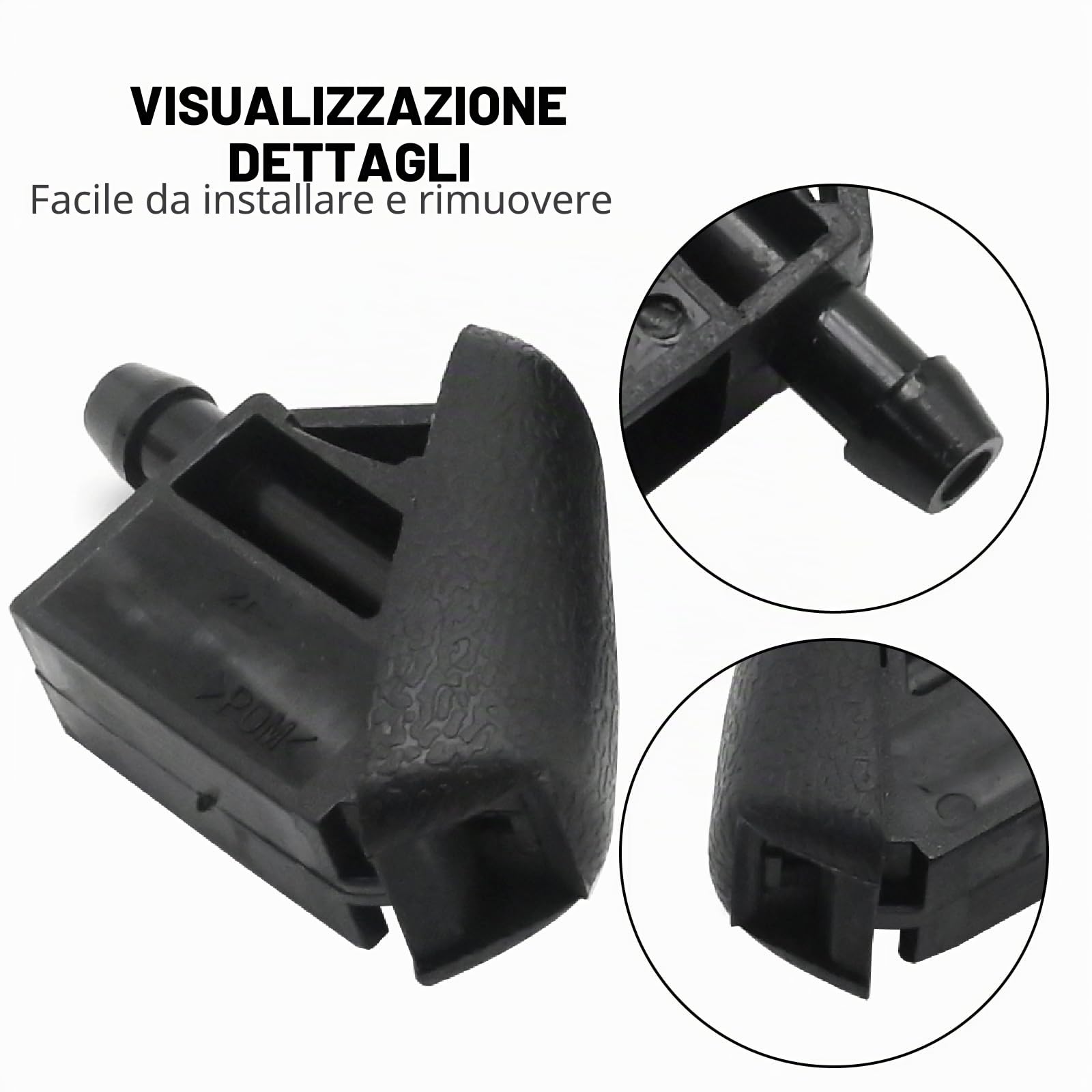 Hoypeyfiy 2 ugelli a getto per lavavetri anteriore, ugello spray di ricambio per Ford B-Max JK 2012-2023 Transit Mk8 V363 2013-2023 sostituire 1772317 AV11-17666-AB