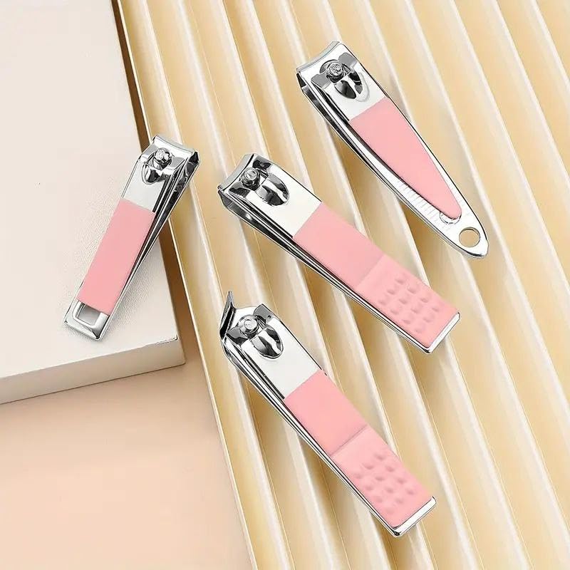 ABTER Stainless Steel Personal Care Set, 14pcs Nail Clipper Set, Manicure Pliers Ear Spoon Needle, Beauty and Nail Tools Set, Portable Beauty Tool Set, Travel Nail Kit for Men and Women (PINK) 4