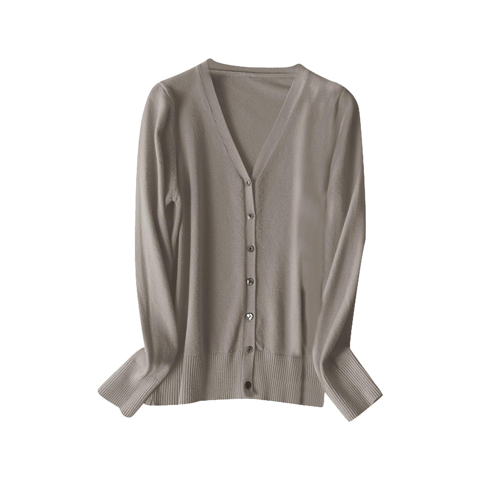 Soft Cardigans for Women Lightweight Cardigan Sweaters Casual Crew Neck Outfits Long Sleeve Fall Fashion Clothing