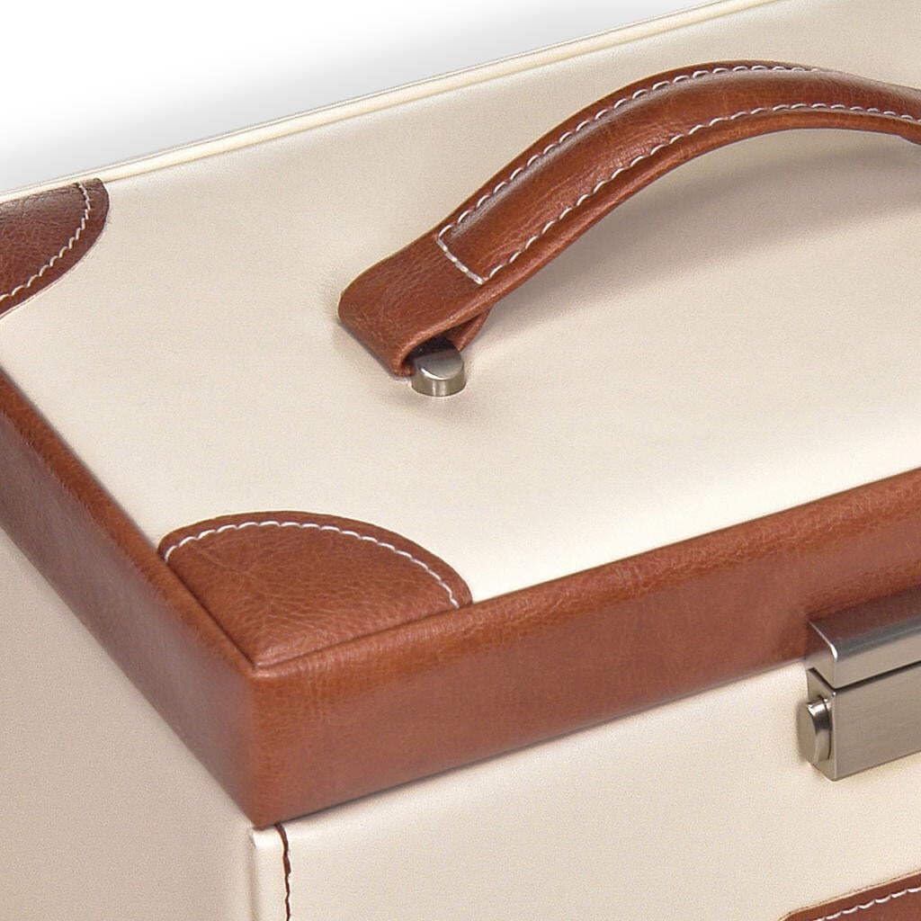 SACHER Astuccio per Gioielli Elly/Travel/Bianco/Handmade in Germany