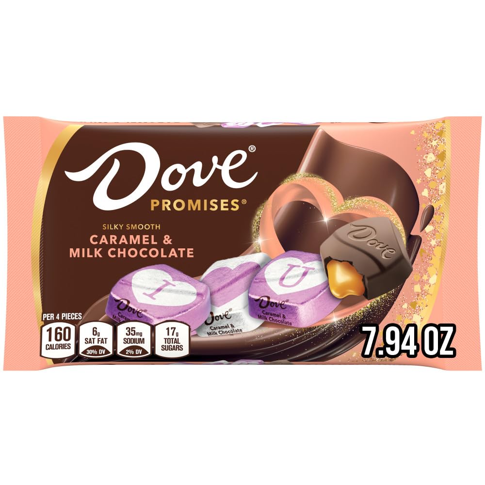 DOVE PROMISES Valentine's Love Notes Caramel Milk Chocolate Candy