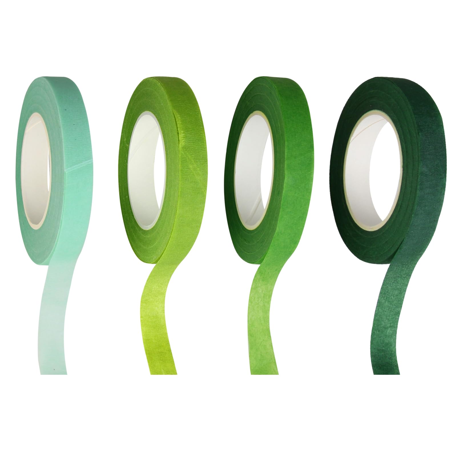 4 Rolls Florist Stem Wrap, 4 Colors 12mm Width Floral Tape Bouquet Tape Arrangement Accessories Florist Tapes Green Sticky, Floristry Tape for Bouquet Stem Wrapping DIY Handcrafts, 88.6 Feet/Roll