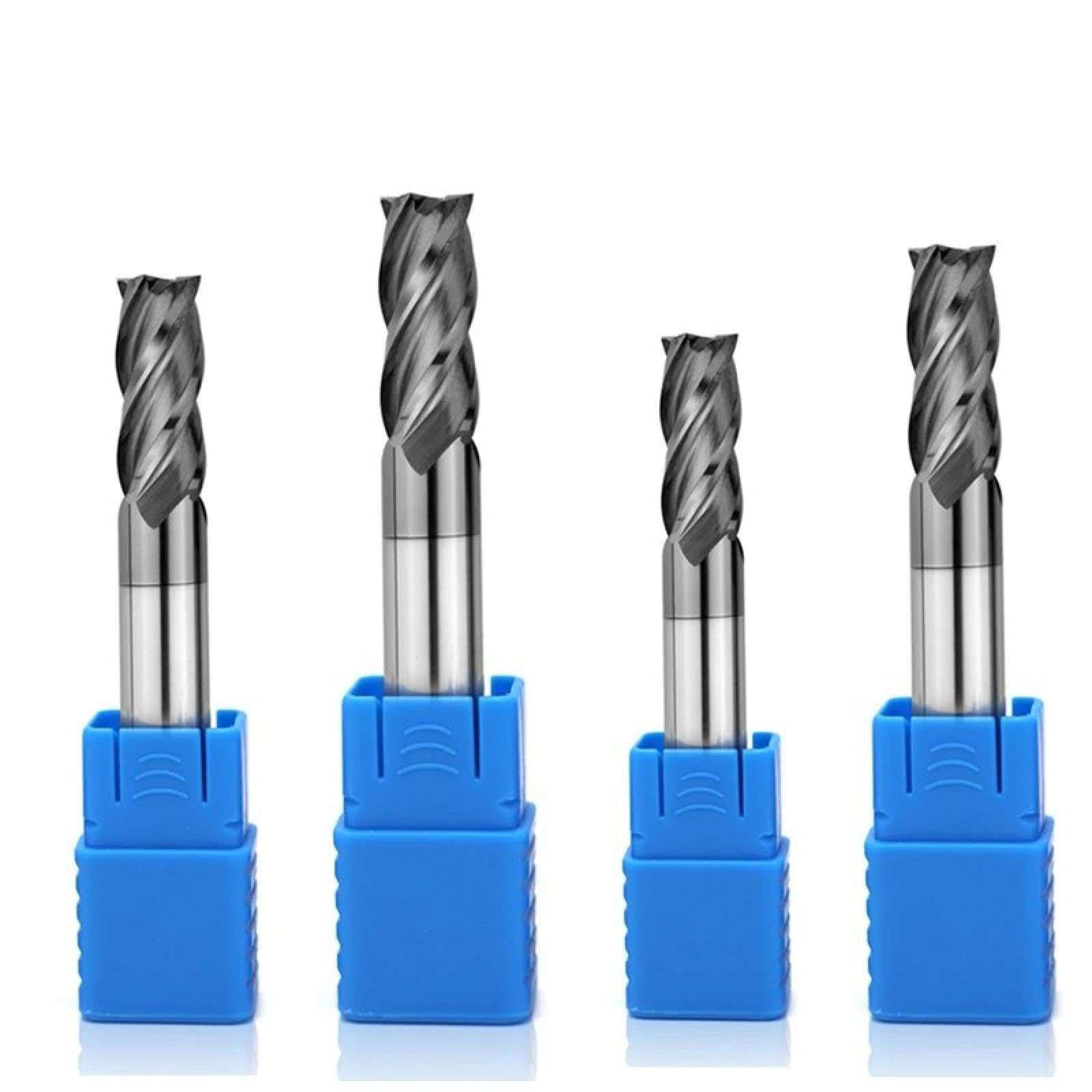 Fresa Hrc50 Fresatura finale Lega Acciaio al tungsteno Lavorazione CNC Fresatrice di alta qualità Utensili per la lavorazione del legno in acciaio (8,0x150 mm)