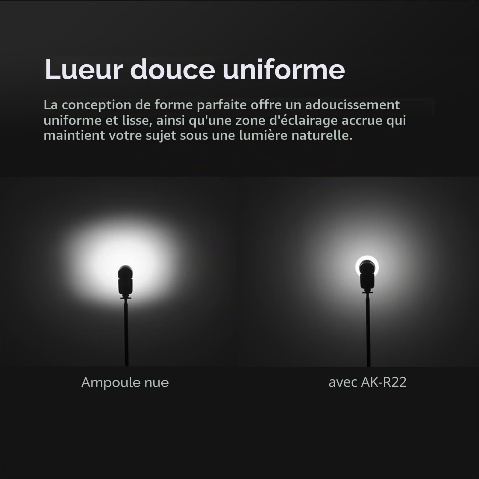 Godox AK-R22 Dôme diffuseur de Photographie en Silicone Pliable pour flashs de la série V1 AD100PRO AD200PRO (avec H200R) Studio Photographie Portrait Diffusion en Direct
