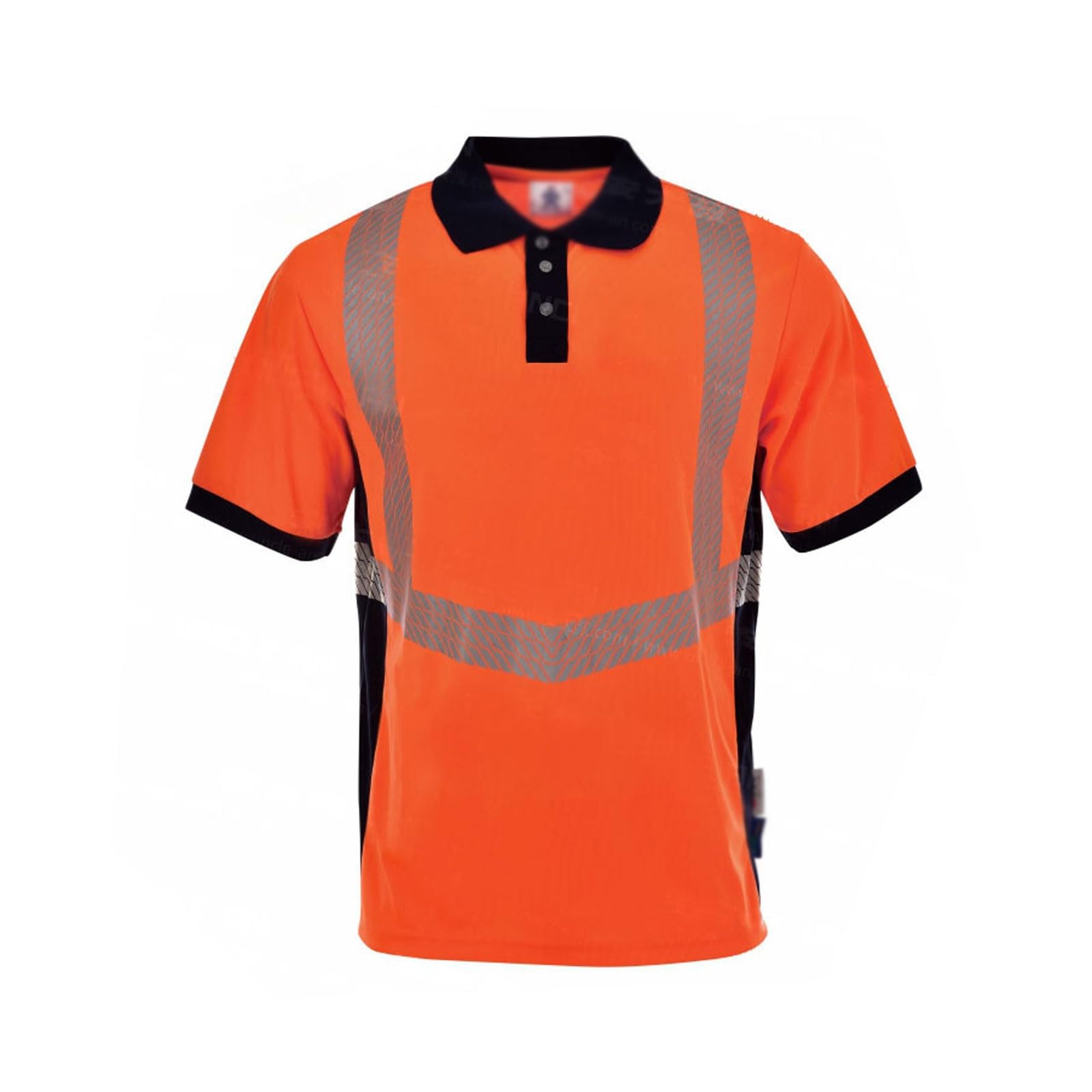 Chaleco reflectante de alta visibilidad, Polo Reflectante Transpirable Alta Visibilidad Naranja L-4XL