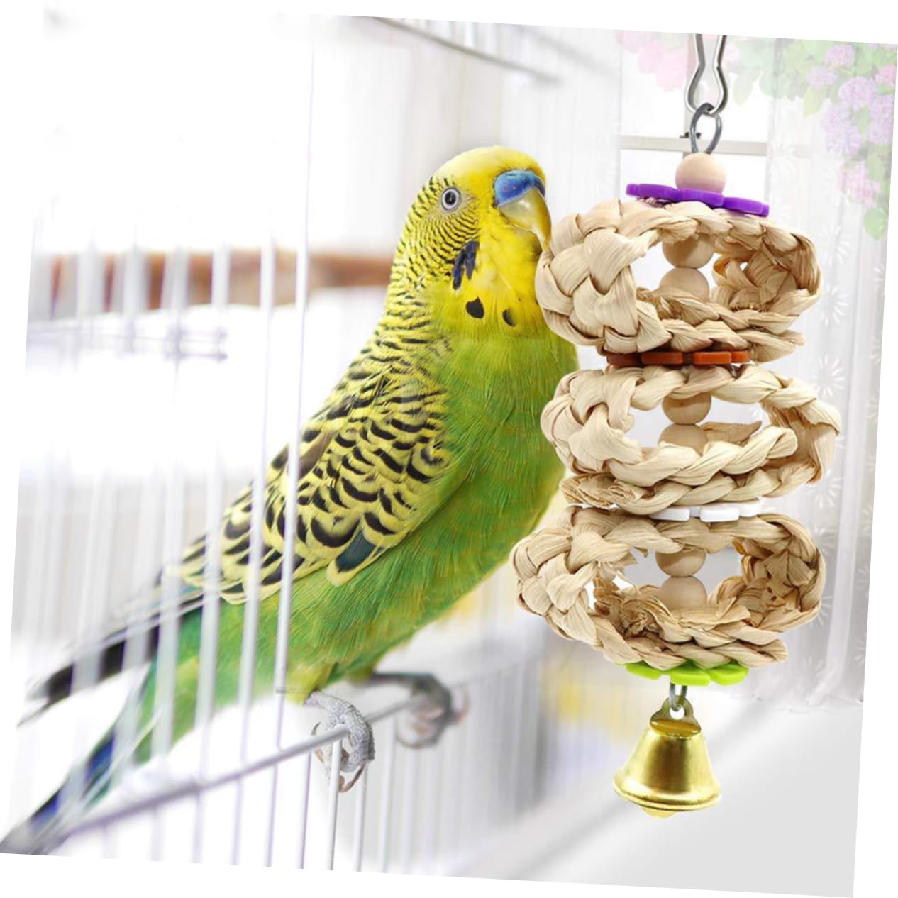 BESPORTBLE 2sätze Vogelspielzeug Aus Teilen Papageien Schaukelleiter Aus Hochwertigem Holz Kauspielzeug Für Wellensittiche Hängend Für Käfige Stabil Und Praktisch Für Unterhaltung Und